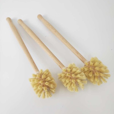 Biodegradable cleaning tools sisal fiber toilet brush with wooden handle